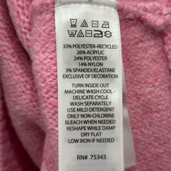 NWT Cupcakes & Cashmere Pink Swan Embroidered Sweater - S - Picture 6 of 8